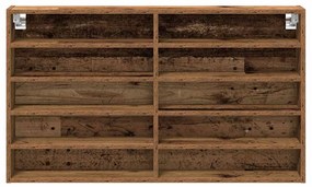 vidaXL Βιτρίνα με ράφι Παλιό ξύλο 100 x 15 x 58 cm Επεξεργασμένο ξύλο