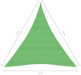 Πανί Σκίασης Ανοιχτό Πράσινο 4 x 5 x 5 μ. από HDPE 160 γρ./μ² - Πράσινο