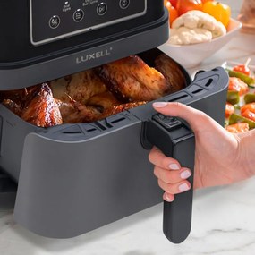 Φριτέζα αέρος - AirFryer LUXELL με αποσπώμενο κάδο 7,5lt χρώμα μαύρο 1550-1850W 0233558