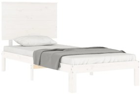 vidaXL Σκελετός Κρεβατιού Χωρίς Στρώμα Λευκό 100x200 εκ. Μασίφ Πεύκο