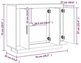 ΣΥΡΤΑΡΙΕΡΑ ΜΑΥΡΗ 92X35X75 ΕΚ. ΑΠΟ ΕΠΕΞΕΡΓΑΣΜΕΝΟ ΞΥΛΟ 811836