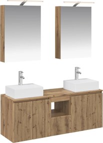 vidaXL Σετ Ντουλαπιών Μπάνιου 5 pcs Artisan Δρυς Επεξεργασμένο Ξύλο
