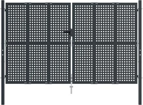vidaXL Πόρτα Κήπου Ανθρακί 300x200 εκ. Ατσάλι
