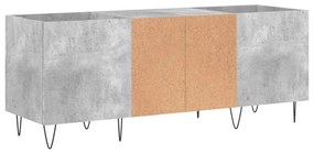 vidaXL Δισκοθήκη Γκρι Σκυροδέματος 121x38x48 εκ. Επεξεργασμένο Ξύλο