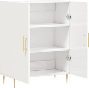 vidaXL Ντουλάπι Γυαλιστερό Λευκό 69,5x34x90 εκ. Επεξεργασμένο Ξύλο