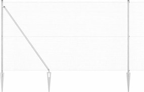 vidaXL Στύλος Περιφράξεων Ασημί 25 x 1,5 μ (16 x 16 χλστ. πλέγμα)