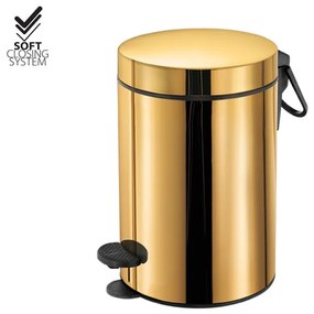 Χαρτοδοχείο 3lt Soft Closιng System Gold 24K Sanco Waste Bins 90689-A05