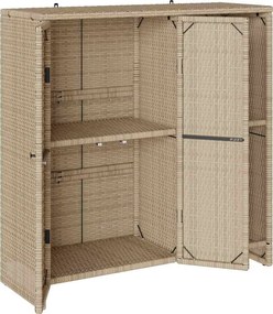 vidaXL Ντουλάπι αποθήκευσης με ράφι Μπεζ 100 x 36 x 102 εκ Ρατάν