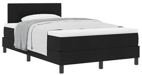 vidaXL Κρεβάτι box spring με στρώμα Μαύρο 120 x 200 cm ύφασμα