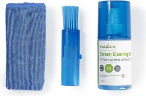 Σετ καθαρισμού 3 σε 1 NEDIS CLSN120BU 200ml υγρό πανάκι και βουρτσάκι