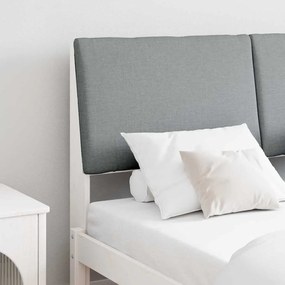vidaXL Ταπετσαρισμένο κεφαλάρι Ανοιχτό γκρι 140 cm