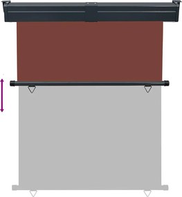 vidaXL Σκίαστρο Βεράντας Πλαϊνό Καφέ 145 x 250 εκ.