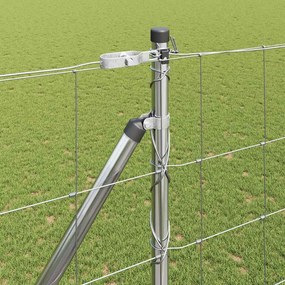 vidaXL Συρματόπλεγμα με ακίδες 25 x 1,6 μ Ασημί Δίχτυ