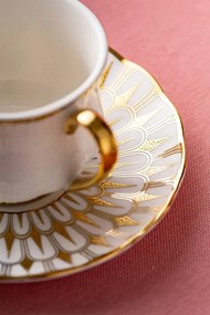 Σετ πορσελάνιων φλιτζανιών καφέ για 6 άτομα Λευκό