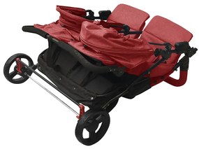 vidaXL Καρότσι Διδύμων Κόκκινο Ατσάλινο