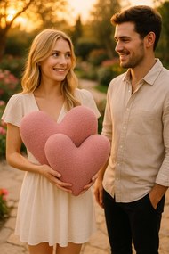 Διακοσμητικό Μαξιλάρι Ροζ TEDDY KALP SMALL 38x33x9