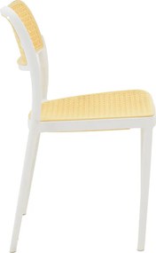 Καρέκλα Westley pakoworld pp φυσικό-λευκό  55x47x81εκ