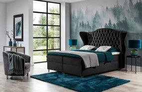 Επενδυμένο κρεβάτι Livia-Mauro-140 x 200