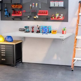 VEVOR Wall Mounted Floating Folding Table Laptop Desk Home Office 47.24x19.69 in