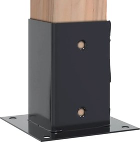 vidaXL Βάσεις στύλων τετράγωνες 4 τεμάχια Χάλυβας με επικάλυψη σκόνης