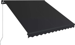 vidaXL Τέντα Συρόμενη Χειροκίνητη Ανθρακί 300 x 250 εκ.