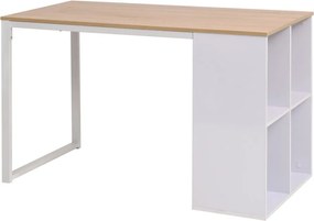 vidaXL Γραφείο Δρυς και Λευκό 120 x 60 x 75 εκ.