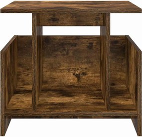 vidaXL Βάση TV Καπνιστό Δρύς 50 x 35 x 45 cm Επεξεργασμένο ξύλο