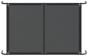 vidaXL Ανυψωμένο κρεβάτι σκύλου Μαύρο 150x90x20 cm Textilene ατσάλι