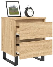 vidaXL Κομοδίνο Sonoma Δρυς 40 x 35 x 50 εκ. από Επεξεργ. Ξύλο