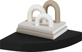 vidaXL Ράφια Τοίχου 4 τεμ. Μαύρα 25x25x3,8 εκ. από MDF