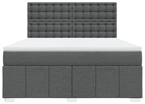 ΚΡΕΒΑΤΙ BOXSPRING ΜΕ ΣΤΡΩΜΑ ΣΚΟΥΡΟ ΓΚΡΙ 180X200 ΕΚ ΥΦΑΣΜΑΤΙΝ 3291762