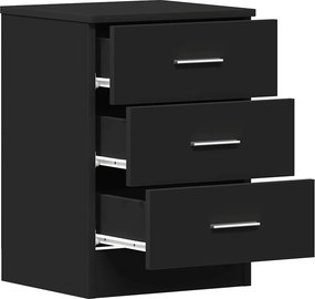 vidaXL Κομοδίνο Μαύρο 38 x 35 x 56 εκ. από Μοριοσανίδα
