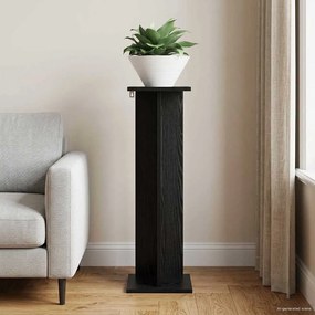vidaXL Βάση φυτών Μαύρη Δρυς 25 x 25,5 x 80,5 εκ. Επεξεργασμένο Ξύλο