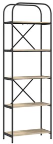 vidaXL Ράφι Βιβλίων Sonoma Δρυς 60 x 30 x 183 εκ Επεξεργασμένο ξύλο