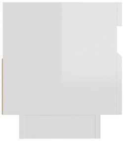 Έπιπλο Τηλεόρασης με LED Γυαλιστερό Λευκό 80 x 35 x 40 εκ. - Λευκό