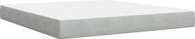 vidaXL Κρεβάτι Box Spring με Στρώμα και LED Ανοιχτό γκρι 180 x 200 cm