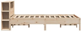 vidaXL Κρεβάτι Βιβλιοθήκη Χωρίς Στρώμα 120x190 εκ Μασίφ Ξύλο Πεύκου