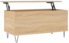 vidaXL Τραπεζάκι Σαλονιού Sonoma Δρυς 90x44,5x45εκ. Επεξεργασμένο Ξύλο