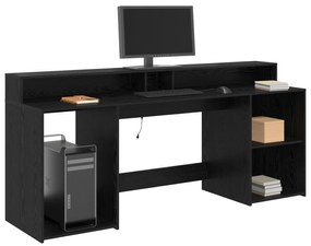 vidaXL Γραφείο  Μαύρη Δρυς 200x55x91 cm Επεξεργασμένο Ξύλο