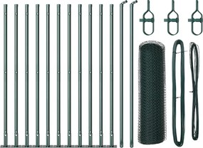 vidaXL Στύλος Περιφράξεων Πράσινο 25 x 0,6 μ (25 mm πλέγμα)