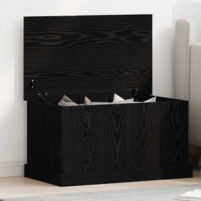 vidaXL Κουτί Αποθήκευσης Μαύρο Δρυς 70x40x38 εκ. Κατασκευασμένο Ξύλο