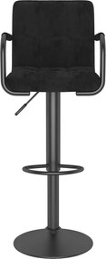 vidaXL Σκαμπό Μπαρ 2 τεμ. Μαύρα Βελούδινα