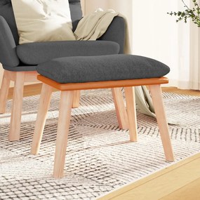 Υποπόδιο Σκούρο Γκρι 45x29,5x35 εκ. Ύφασμα &amp; Συνθετικό Δέρμα