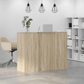 vidaXL Γραφείο υποδοχής Sonoma Δρυς 135x50x103,5εκ. Επεξεργασμένο Ξύλο