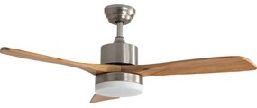 Ανεμιστήρας Οροφής PRCF-80442 Primo 52'' 130εκ. Με Τηλεχειριστήριο 1 Φως LED 3 Φτερά Καφέ-Inox