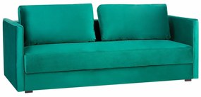 Καναπές κρεβάτι Berwyn 1561, Αποθηκευτικός χώρος, Πράσινο, 87x220x102cm, 96 kg, Πόδια: Ξύλο, Ξύλο: Ευκάλυπτος | Epipla1.gr