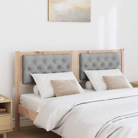 vidaXL Κεφαλάρι Άλλο Καφέ και ανοιχτό γκρι 150 cm Μασίφ ξύλο πεύκου