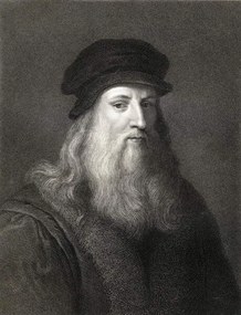 Φωτογραφία Τέχνης Leonardo da Vinci  engraving), English School,, (30 x 40 cm)