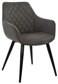 Armchair Mando  with grey Nubuck fabric 60x60x84cm