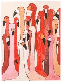 Πίνακας Φλαμίνγκο Ροζ 90x3.5x120εκ - Μπεζ
